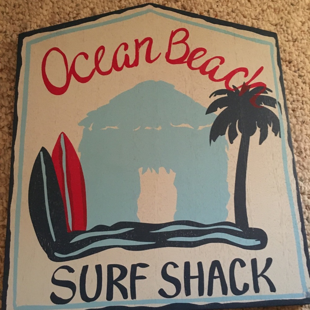Pottery Barn Ocean Beach Surf Shack picture/plaque